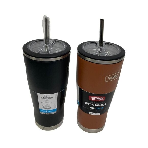 Thermos Icon Series Straw Cold Tumbler Vacuum Insulated Stainless Steel 24 oz - Picture 5 of 11
